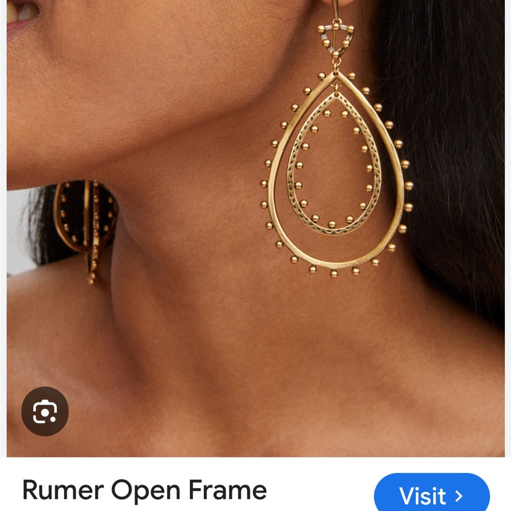 Kendra Scott Rumor Gold Beaded Teardrop Earrings - Picture 1 of 6